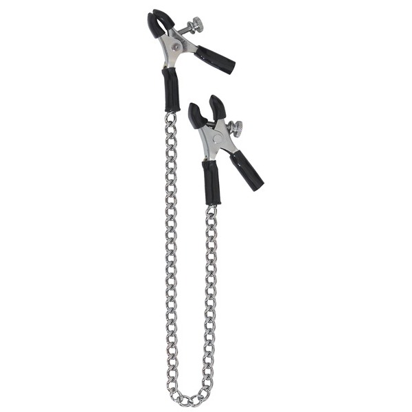 Spartacus Adjustable Micro Plier Nipple Clamps w/Link Chain