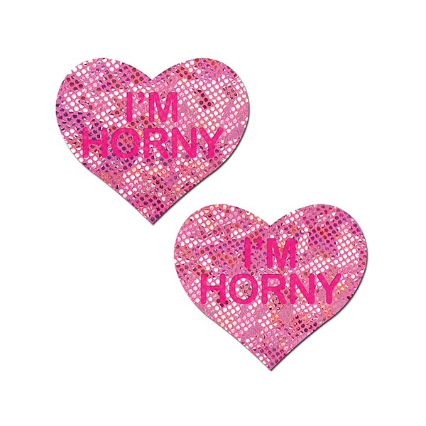 Pastease-I-039-m-Horny-Heart-Pink-Red-One-Size-Fits-Most-
