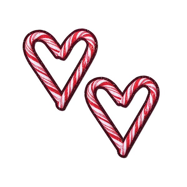 Pastease Holiday Candy Cane Heart  - Red/White (One Size Fits Most)
