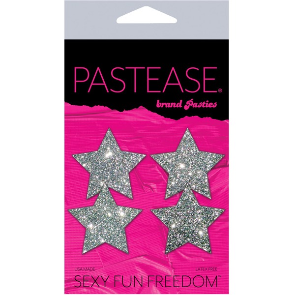 Pastease-Petites-Glitter-Star-Silver-O-S-Pack-of-2-Pair