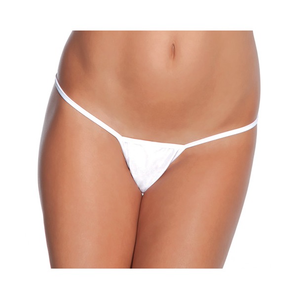 Low Rise Lycra G-String White (One Size Fits Most)