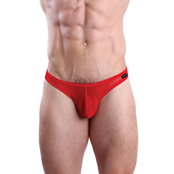 Cocksox Mesh Enhancing Pouch Thong Fiery Red SM