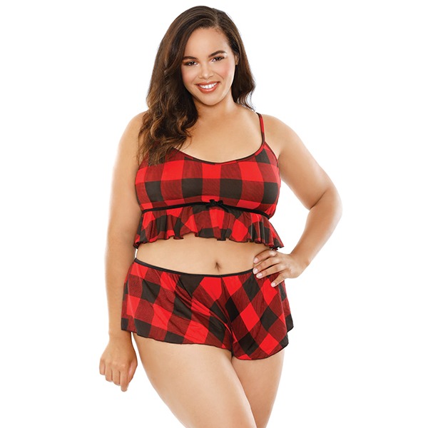 Curve-Noelle-Crop-Cami-and-Shortie-Set-Red-Black-1X-2X