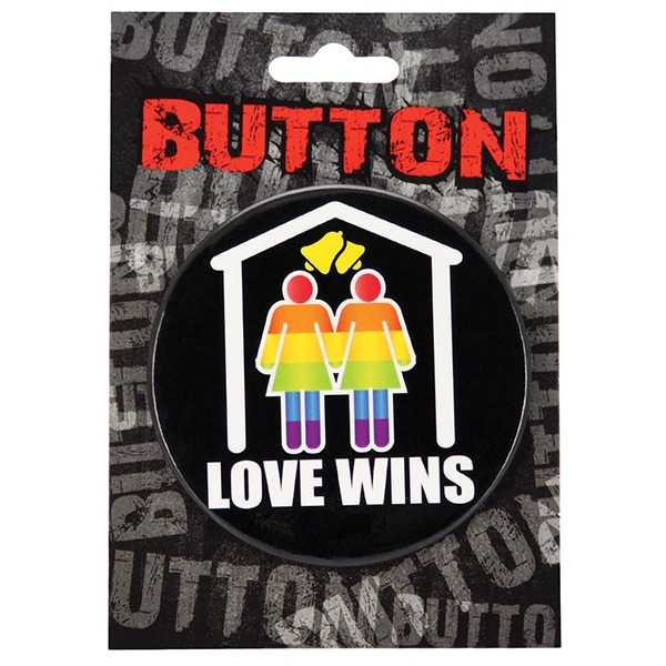 3" Button Female - Love Wins