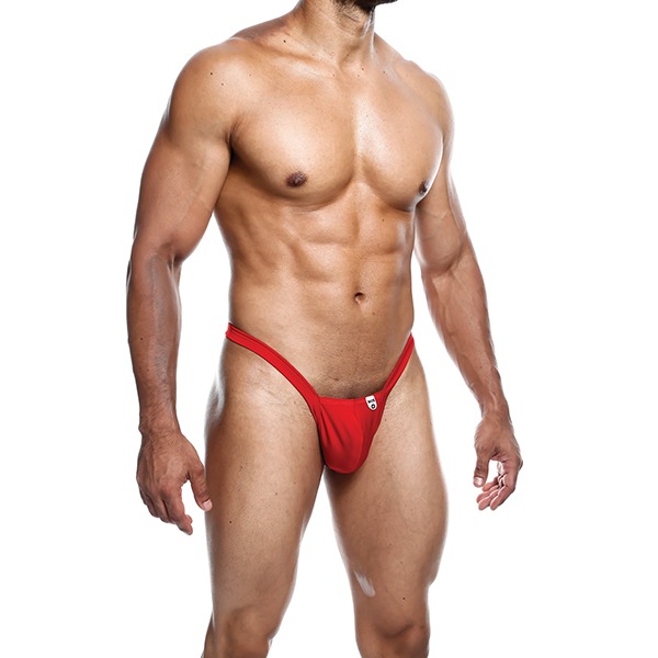 Male Basics Y Buns Thong Red MD
