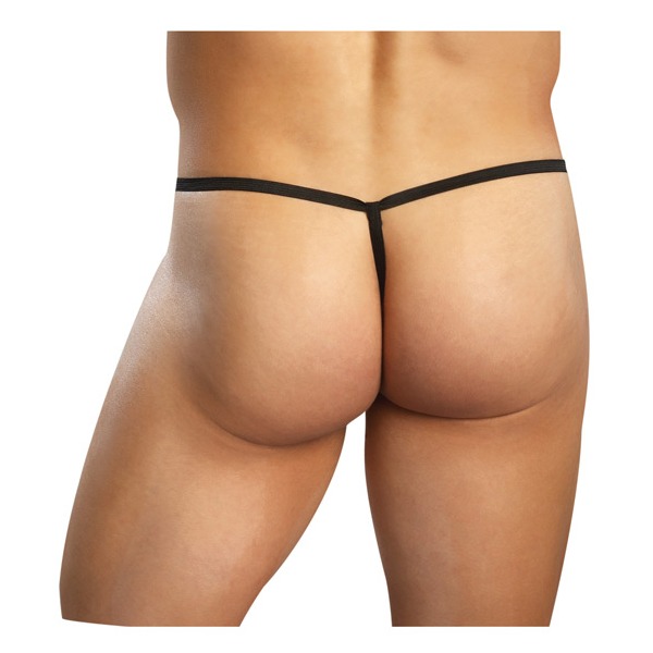 Male-Power-Nylon-Lycra-Pouch-Thong-Black-One-Size-Fits-Most-