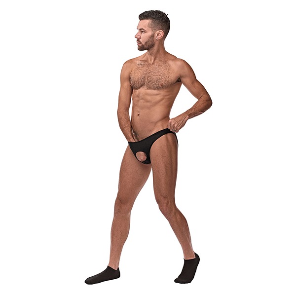 Male-Power-Nylon-Spandex-Pouchless-Brief-Black-One-Size-Fits-Most-