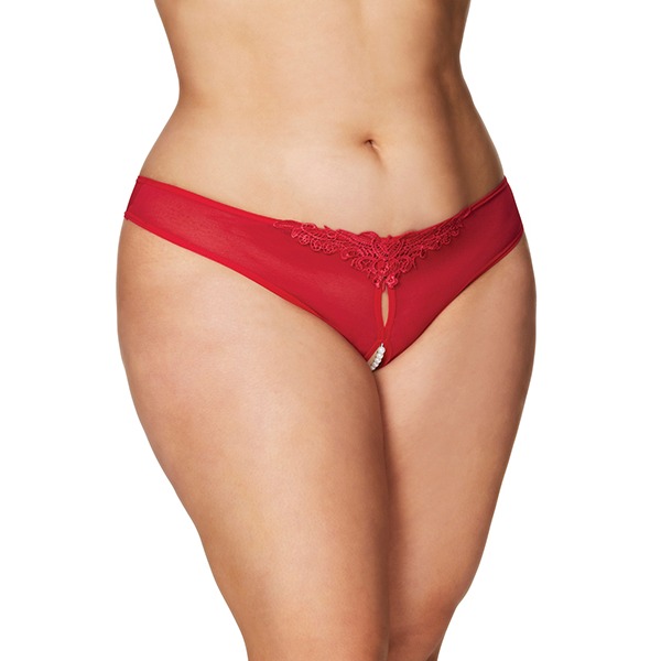 Crotchless-Thong-w-Pearls-Red-3X-4X