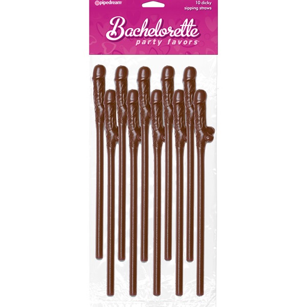 Bachelorette-Party-Favors-Pecker-Straws-Brown-Pack-of-10