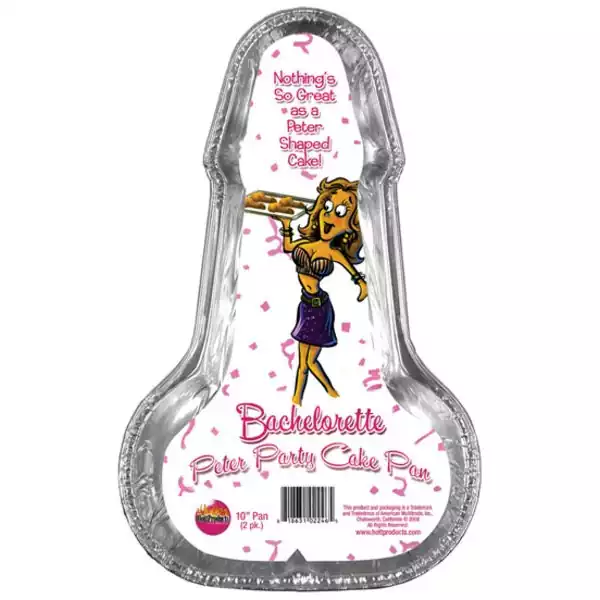 Bachelorette Disposable Peter Party Cake Pan Medium - Pack of 2