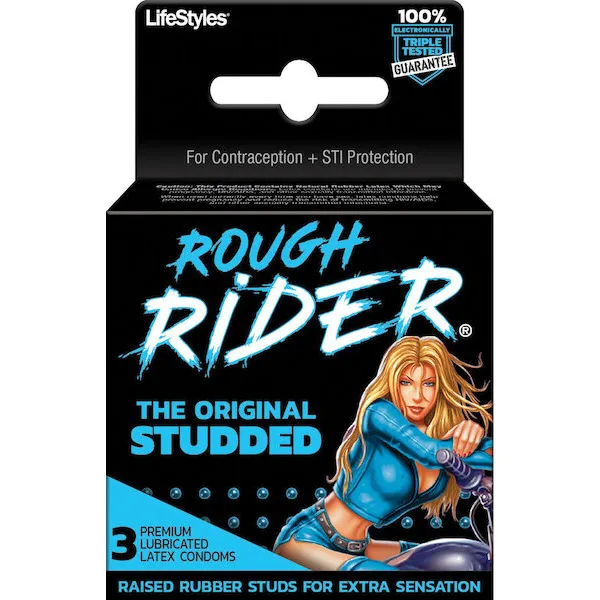 Lifestyles-Rough-Rider-Studded-Condom-Pack-Pack-of-3