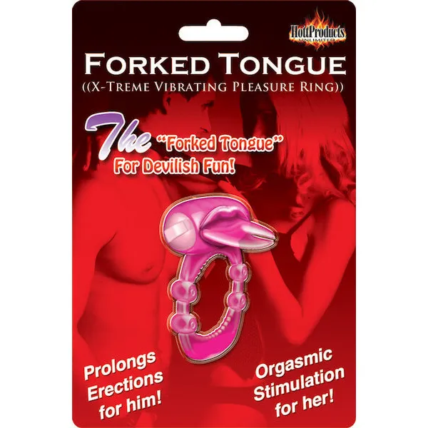 Forked-Tongue-X-treme-Vibrating-Pleasure-Ring-Magenta