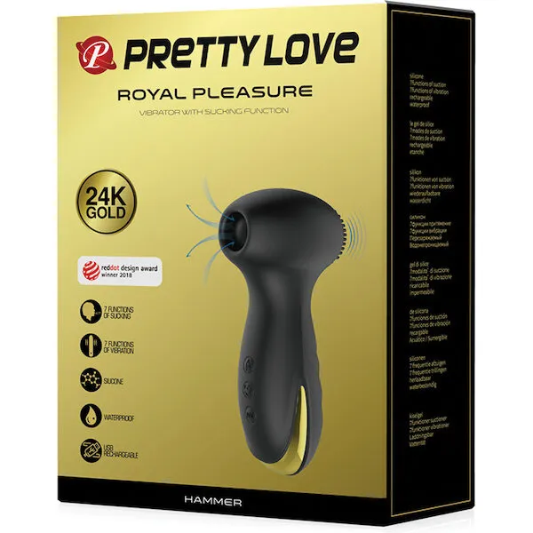 Pretty-Love-Hammer-Sucking-and-Vibrating-Black-and-Gold