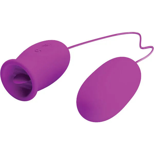 Pretty Love Daisy Silicone Licker Plus Egg - Fuchsia