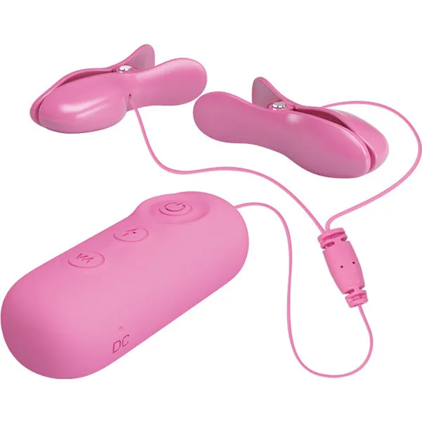 Pretty-Love-Romantic-Wave-II-Estim-and-Vibrating-Nipple-Clip-Pink