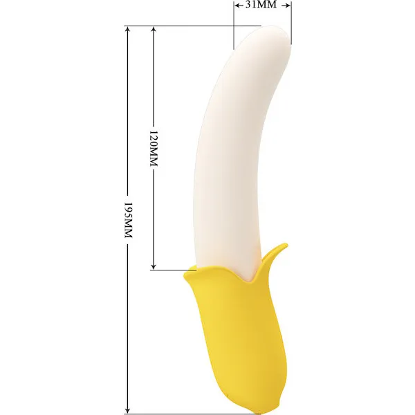 Pretty-Love-Banana-Geek-Thrusting-Vibrator-Yellow