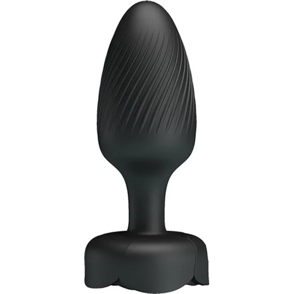 Pretty-Love-Osborn-Medium-Butt-Plug-w-Multi-Color-Bottom-Light-Black