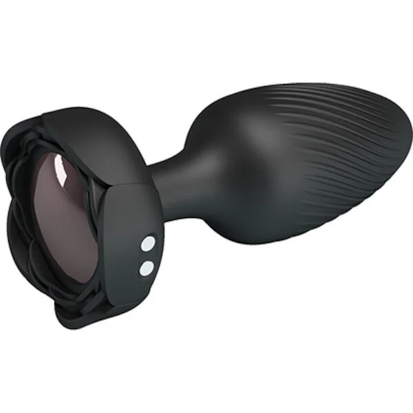 Pretty-Love-Osborn-Medium-Butt-Plug-w-Multi-Color-Bottom-Light-Black