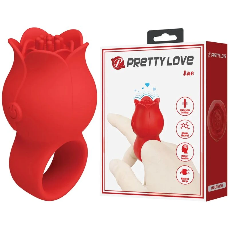 Pretty-Love-Jae-Floral-Ring-Finger-Vibrator-Red