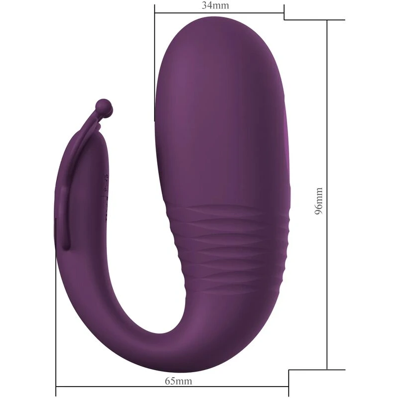 Pretty-Love-Klay-App-Enabled-Thrusting-Hands-Free-Vibrator-Purple
