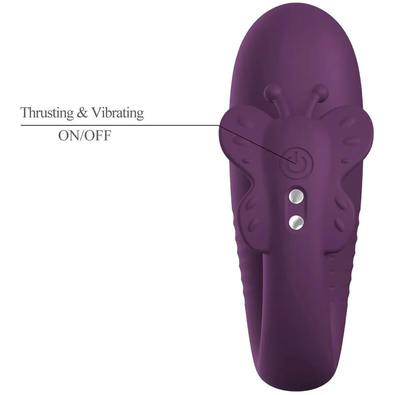 Pretty-Love-Klay-App-Enabled-Thrusting-Hands-Free-Vibrator-Purple