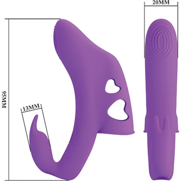 Pretty Love Yenna Dual Finger Vibe - Purple