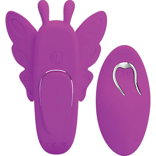 Pretty Love Romance Aileen Magnetic Butterfly Panty Vibe - Fuchsia