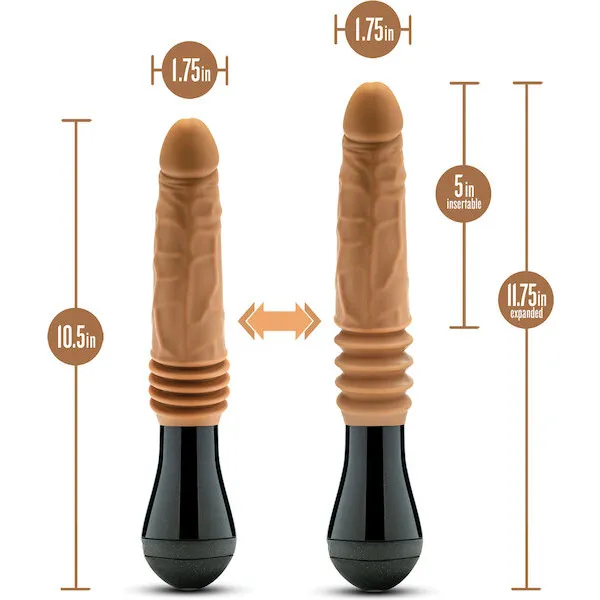 Blush Dr. Skin Silicone Dr. Arthur Thrusting Gyrating Vibrating Dildo - Tan