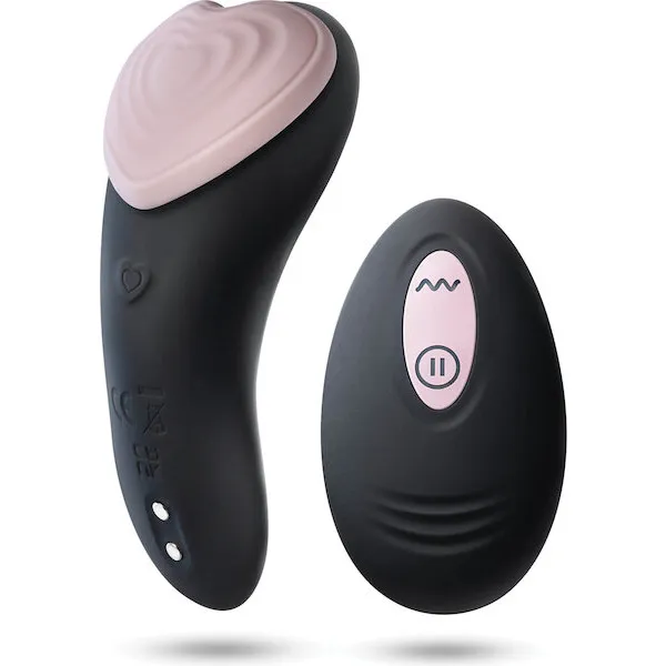 Blush Temptasia Heartbeat Panty Vibe w/Remote - Pink &amp; black
