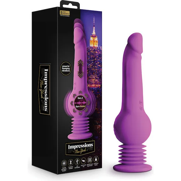 Blush Impressions New York Gyro Quake Dildo - Purple
