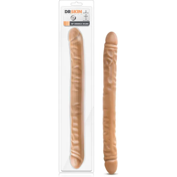Blush-Dr-Skin-18-inch-Double-Dildo-Mocha