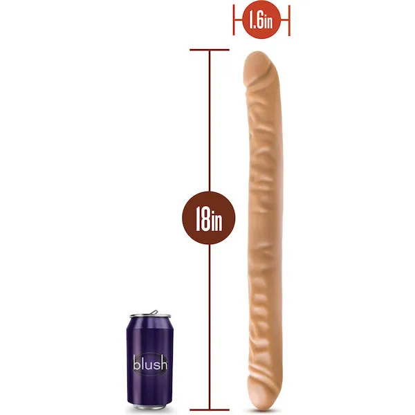 Blush-Dr-Skin-18-inch-Double-Dildo-Mocha