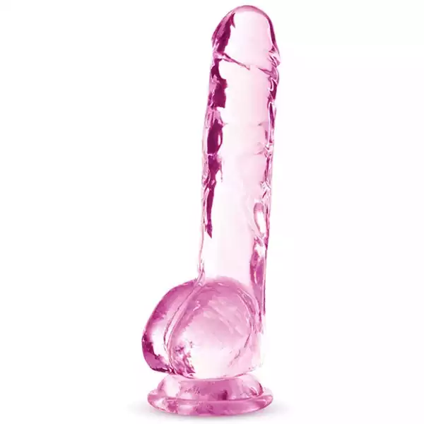 Blush Naturally Yours 8" Crystalline Dildo - Rose