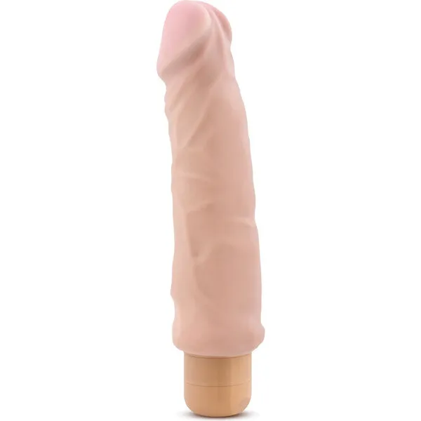 Blush X5 Plus Hard On Vibrating 9" Dildo - Beige