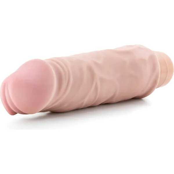 Blush X5 Plus Hard On Vibrating 9" Dildo - Beige