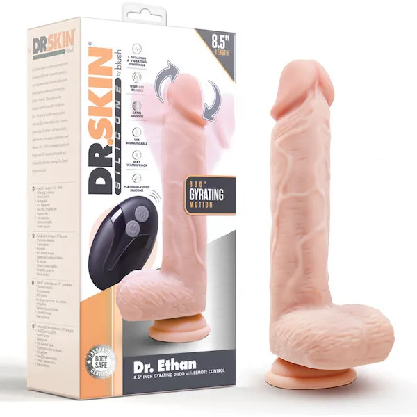 Blush Dr. Skin Dr Ethan 8.5" Gyrating Dildo - Beige