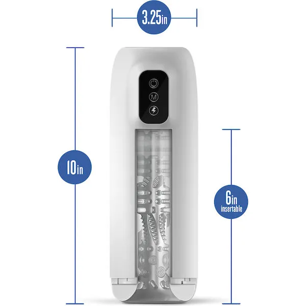 Blush-M-for-Men-Robo-Bator-Powered-Vibrating-Stroker-White