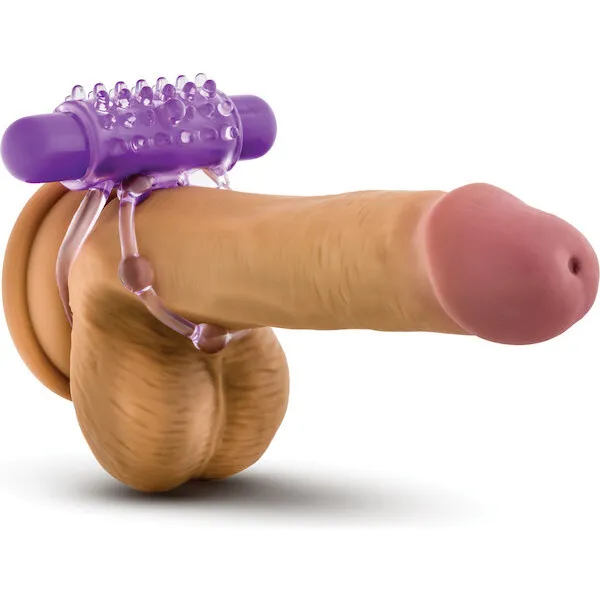 Blush Play With Me the Player Vibrating Double Strap Cockring - Purple