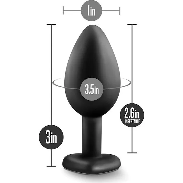 Blush-Temptasia-Bling-Plug-w-Gem-Small-Black