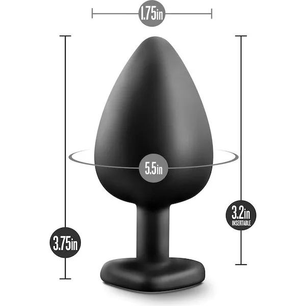 Blush-Temptasia-Bling-Plug-w-Gem-Large-Black