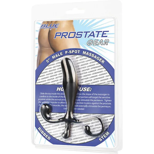 Blue-Line-C-and-B-5-inch-Male-P-Spot-Massager-Black