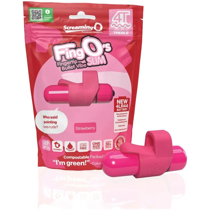 Screaming O 4T FingO Slim - Strawberry