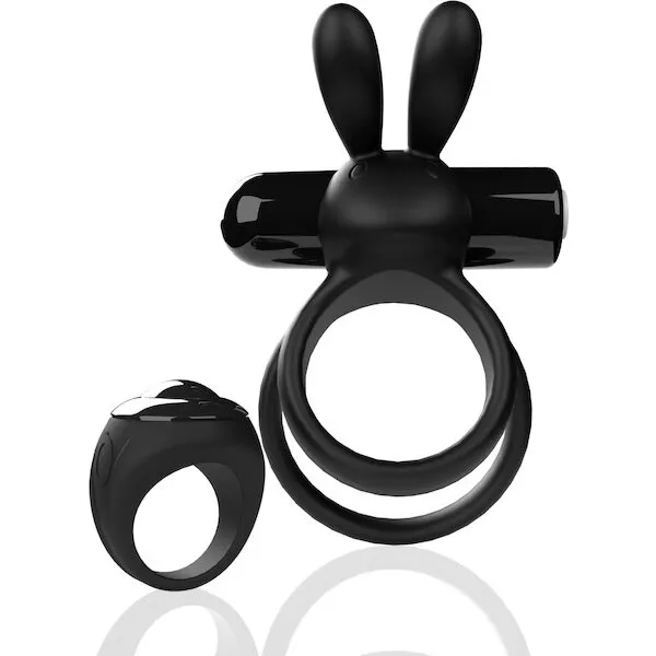 Screaming O Ohare Remote Controlled Vibrating Ring - XL Black