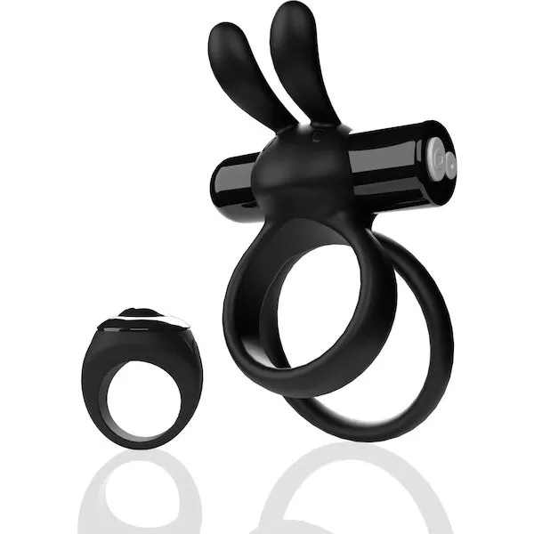 Screaming O Ohare Remote Controlled Vibrating Ring - XL Black