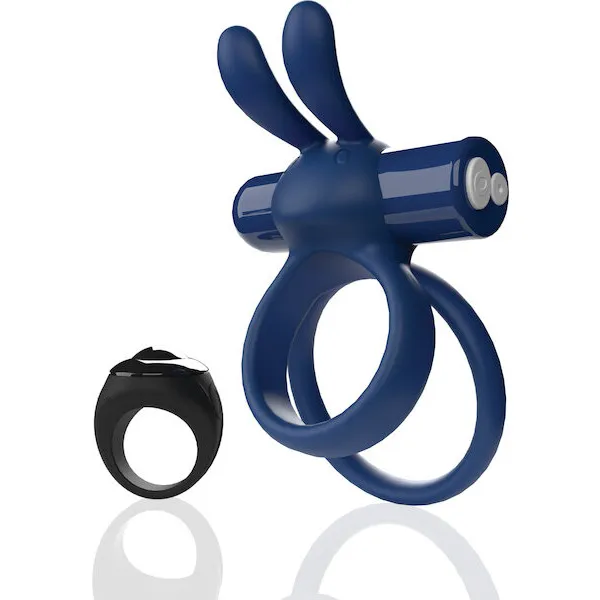 Screaming O Ohare Remote Controlled Vibrating Ring - XL Blue