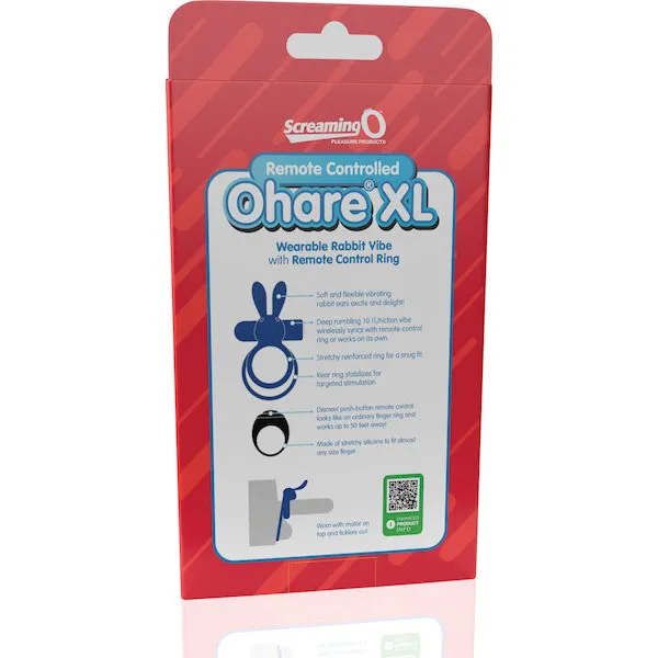 Screaming O Ohare Remote Controlled Vibrating Ring - XL Blue