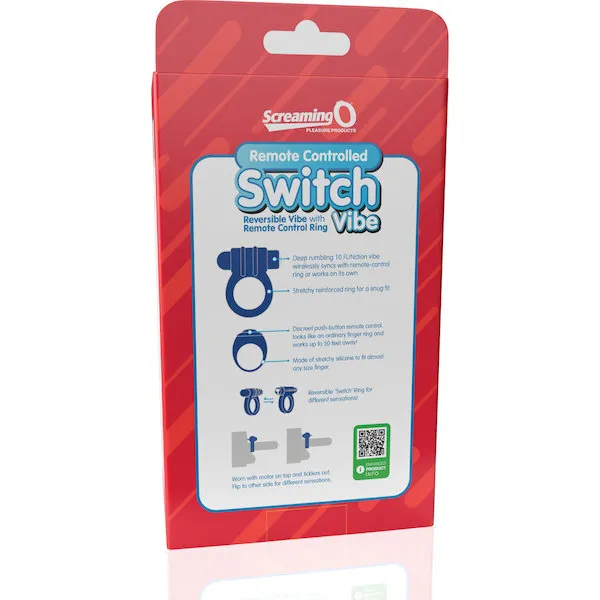 Screaming O Switch Remote Controlled Vibrating Ring - Blue