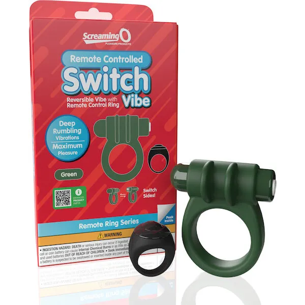 Screaming O Switch Remote Controlled Vibrating Ring - Green