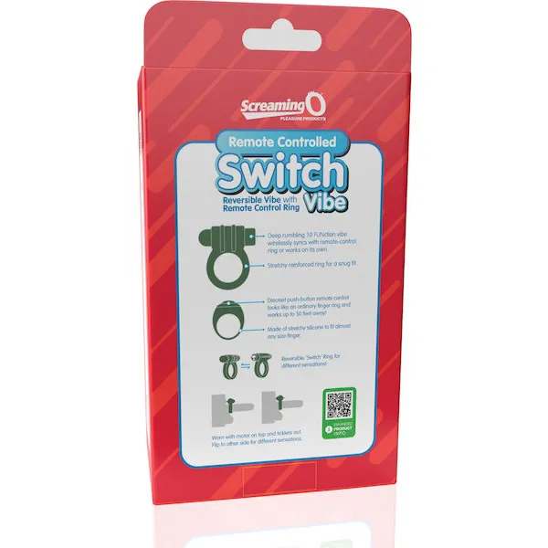 Screaming O Switch Remote Controlled Vibrating Ring - Green