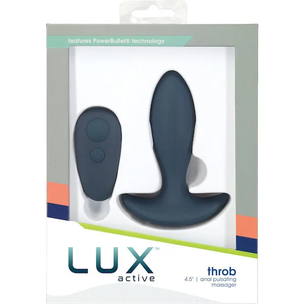 Lux-Active-Throb-Anal-Pulsating-Massager-w-Remote-Dark-Blue
